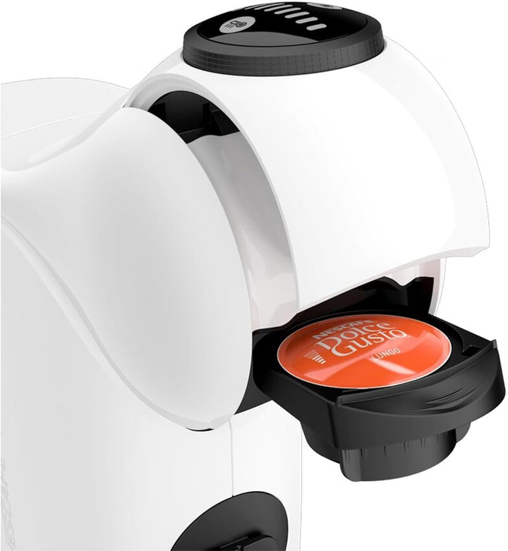 Krups Nescafé Dolce Gusto Genio S Compact, Espressor cu Capsule de Înaltă Presiune XL, cu Frișcă, 30 de Secunde, Oprire Automată, Alb, + 3 Pachete Diferite de Cafea