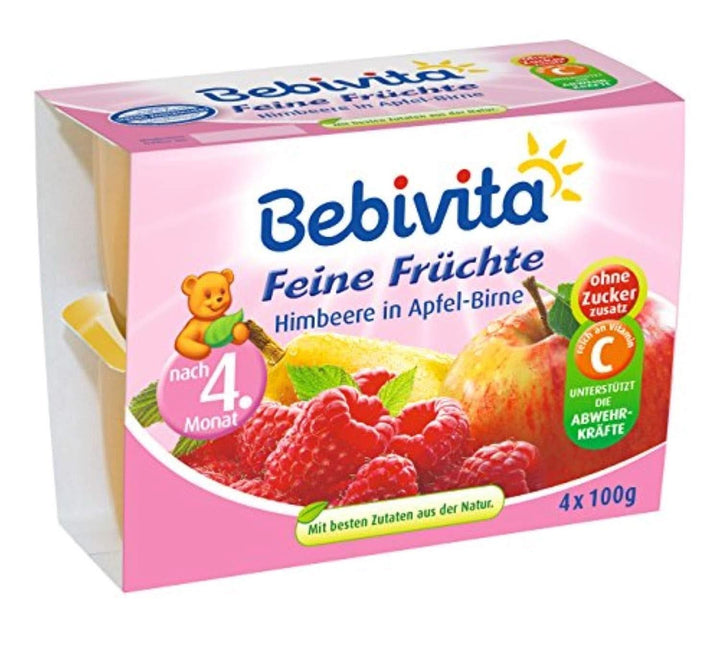 Feine Früchte, Himbeere in Apfel-Birne, 6Er Pack ( 6 X 4 X 100 G )