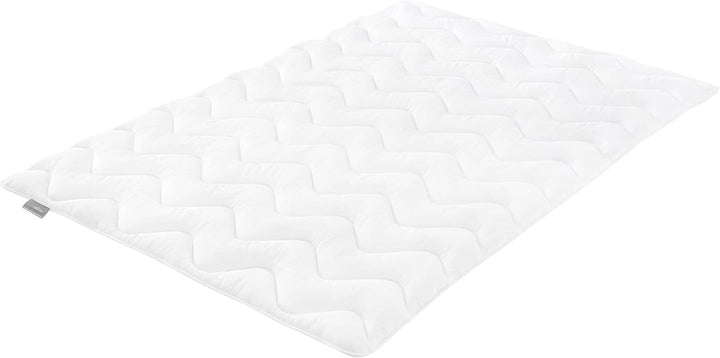 Traumnacht cuvertură de bază 4 sezoane, Pentru fiecare anotimp, Cu husă confortabilă din microfibră moale în 135 X 200 Cm, Alb, certificat Oeko Tex, Dezvoltat în Germania
