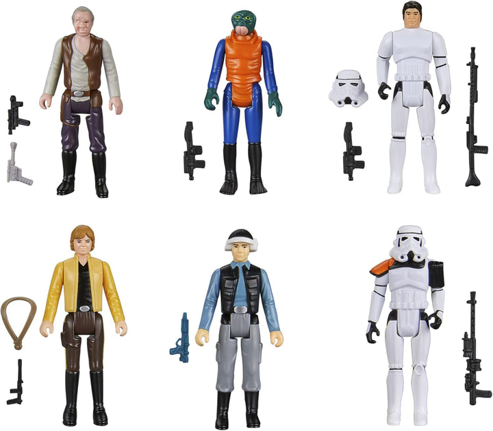 Star Wars Retro Collection Star Wars: O nouă speranță Multipack, 6 figurine de acțiune, 9,5 cm