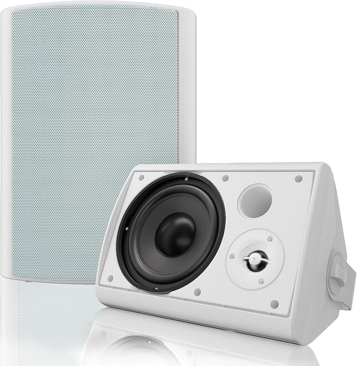 Herdio 6,5 Zoll 400 Watt Bluetooth Outdoor-Lautsprecher Wasserdicht Außenlautsprecher Für Garten,Terrasse, Restaurant (Weiß)