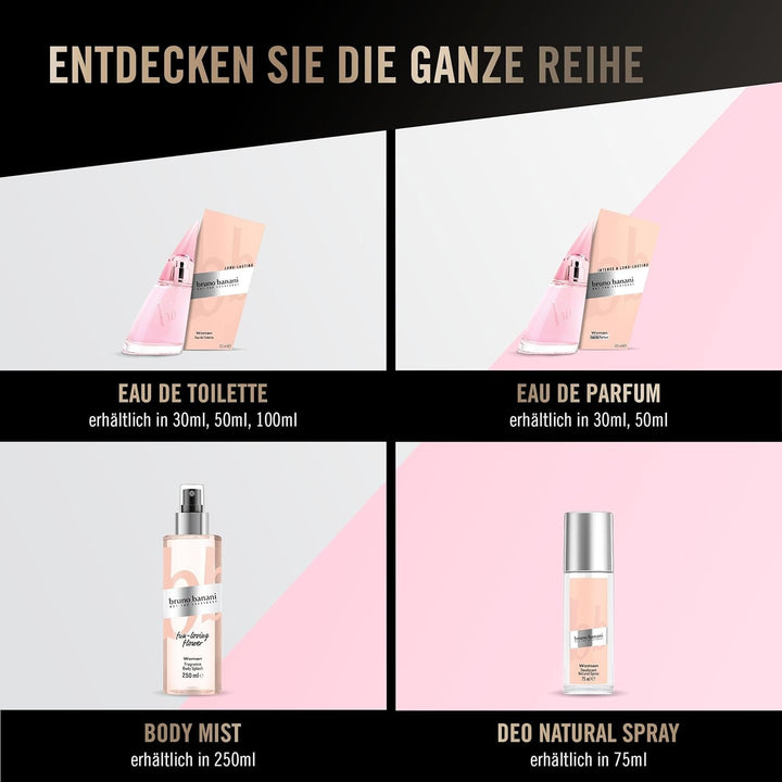 Bruno Banani Woman – Apă de Parfum – Parfum Floral-Fructat pentru Femei – 1 Pachet (1 x 50ml)