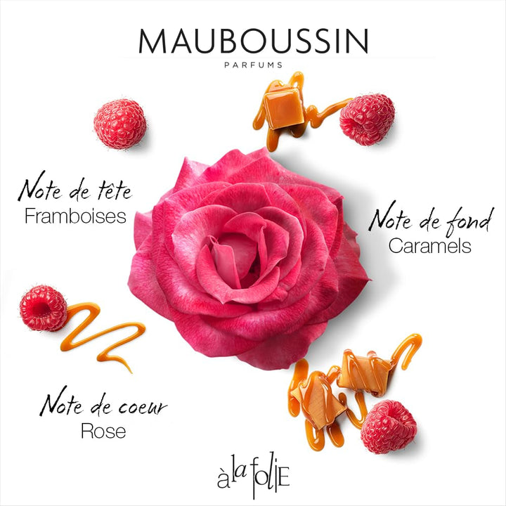 Mauboussin - Prestige 2024 a La Folie: Eau De Parfum 100 ml, Lapte de corp 75 ml, Spray de călătorie 20 ml și Geantă de umăr