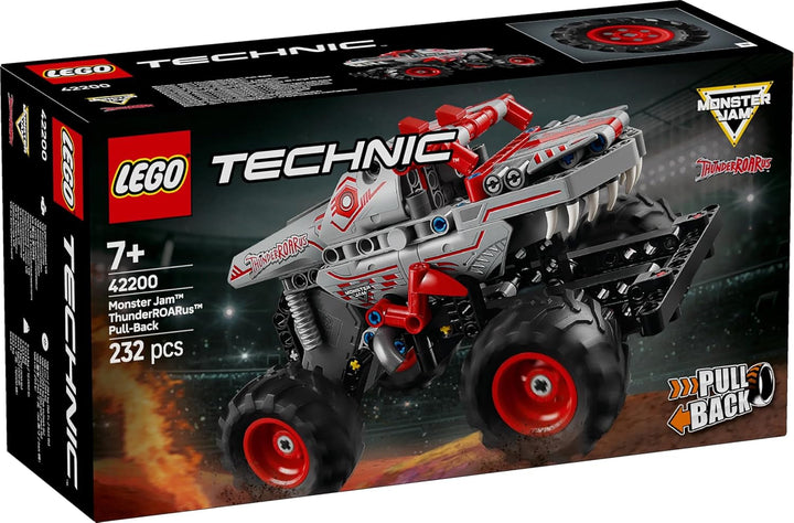 LEGO Technic Monster Jam Thunderroarus, camion monstru de jucărie cu funcție de retragere, jucărie de construcție pentru copii, cadou pentru băieți și fete cu vârsta de 7+ 42200