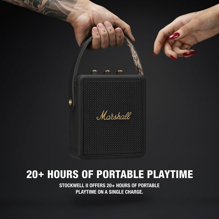 Difuzor Bluetooth portabil Marshall Stockwell II - negru și alamă
