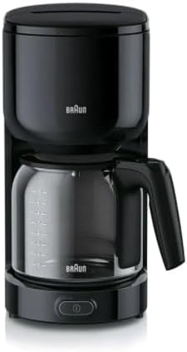 Espressor Braun Purease KF 3120 BK – Espressor cu filtru și cană de sticlă pentru 10 cești de cafea, Espressor pentru o aromă unică, Filtru de apă integrat, 1000 wați, Negru