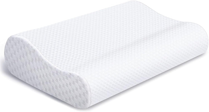 Findigit pernă de sănătate, pernă din spumă cu memorie, pernă ortopedică de susținere a gâtului pentru dormit lateral și pe spate, pernă ergonomică pentru coloana cervicală (60 X 35 X 11/9 cm)