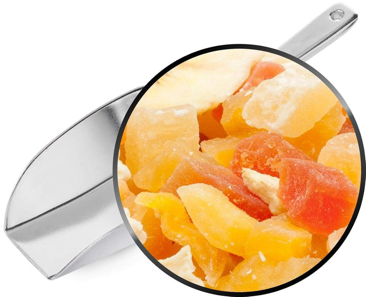 1 x 3 kg amestec de fructe exotice bucăți de fructe confiate papaya mango pepene ananas nucă de cocos măr banană cu conținut scăzut de grăsimi cu conținut scăzut de sare vegetarian fără gluten fără lactoză Produse deshidratate Magazinul meu