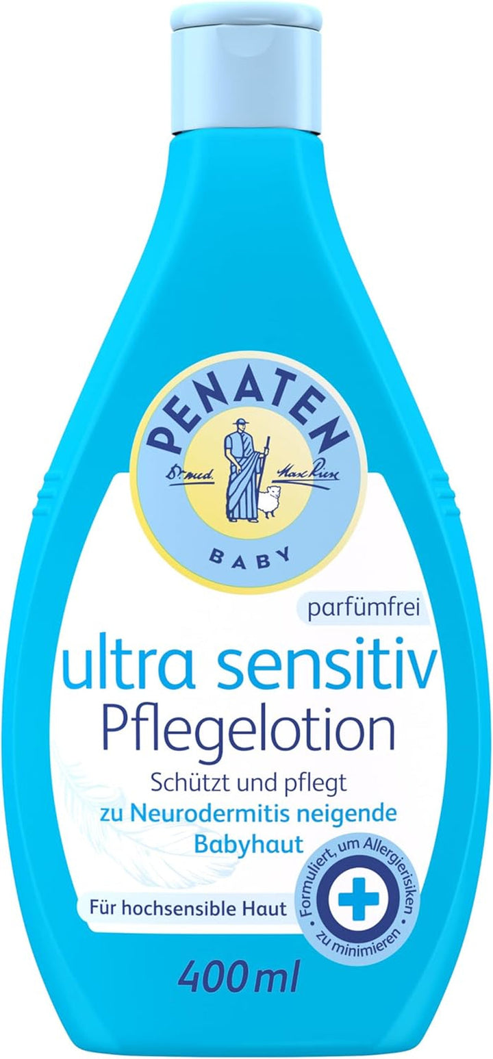 PENATEN Ultra Sensitive Care Cream Face & Body (100ml) cremă de față și de corp pentru bebeluși fără parfum, cremă hidratantă protectoare și hrănitoare pentru pielea foarte sensibilă a bebelușilor predispuși la neurodermatită