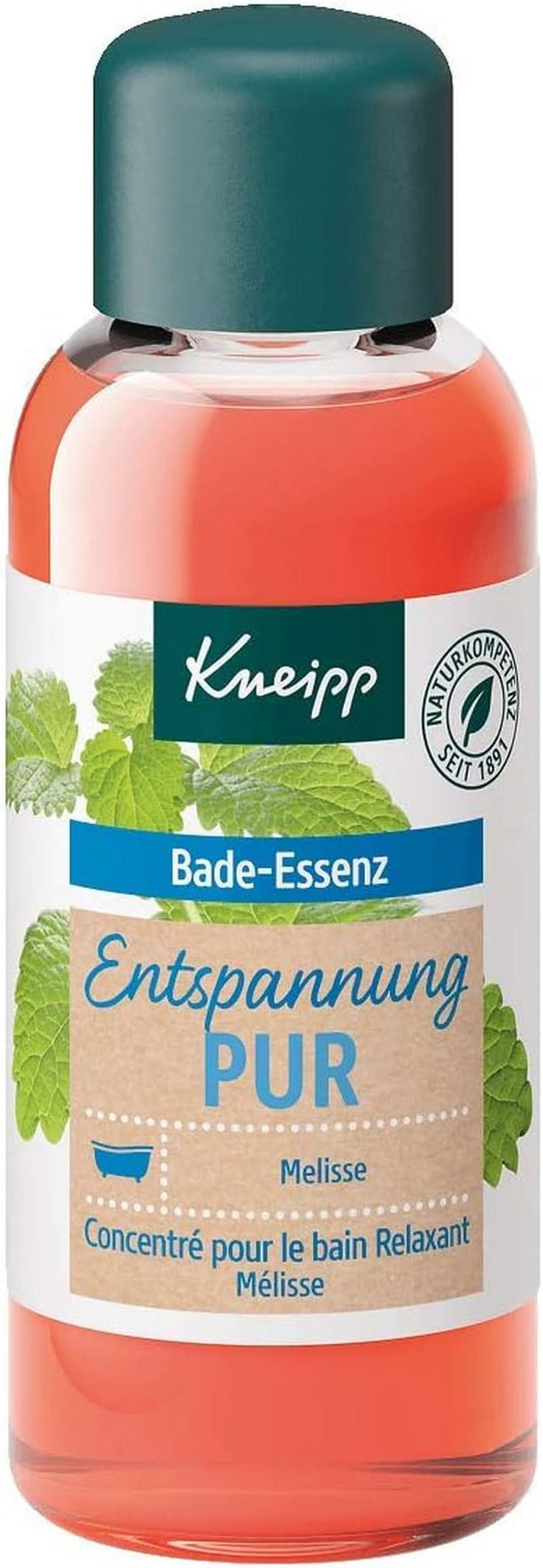 Kneipp Bade, ulei de baie cu ulei esențial natural de melissa indiană și extract de balsam de lămâie, 100 ml