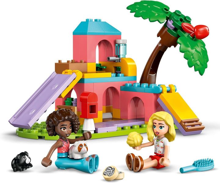 Loc de joacă pentru porcușorul de Guineea LEGO Friends, set de construcție și joacă pentru jocuri de rol imaginative cu 2 minifigurine și 2 animale, jucărie pentru fete de la 5 ani, set de animale 42640