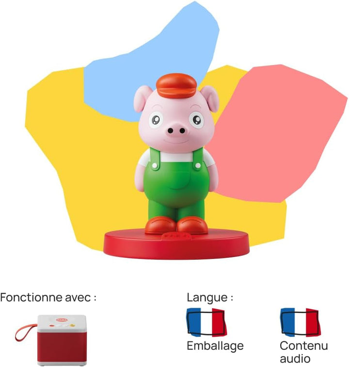 Figura cu sunet Cei trei purceluși - povești cu sunet - jucărie, conținut educațional, versiune franceză, copii cu vârsta cuprinsă între 4 și 6 ani Jucarii Bebe Naty Shop