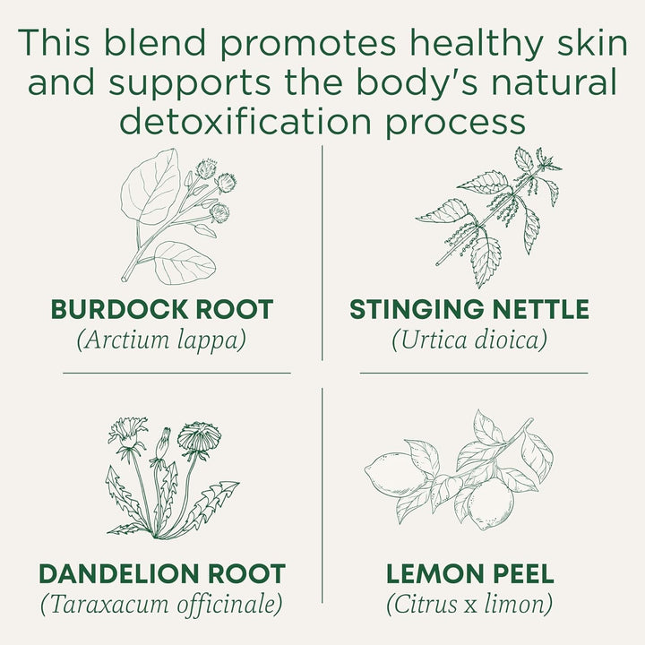 Tea, Organic Everyday Detox Lemon, Supports Healthy Skin & Liver Function, Detox, 16 Tea Bags Tea USA Naty Shop