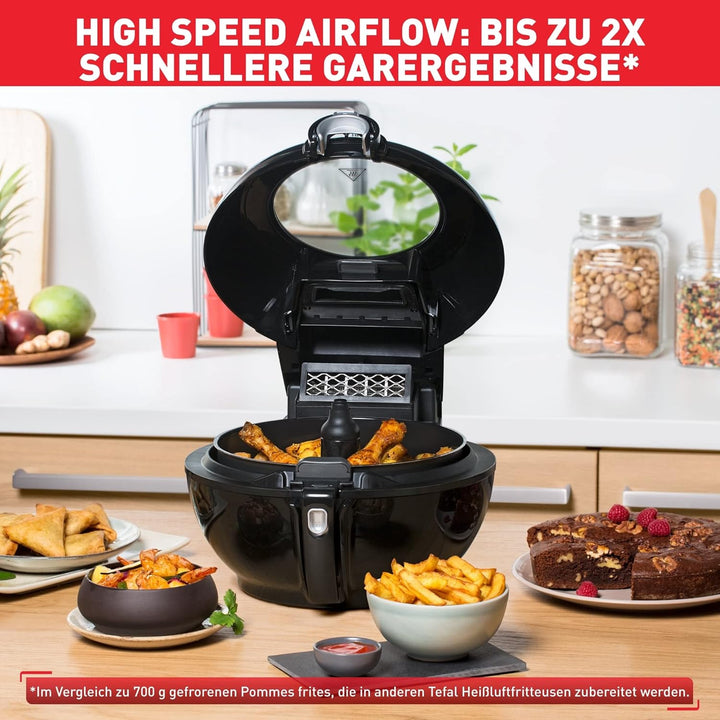 Tefal FZ7738 Actifry Genius+ Heißluftfritteuse | Airfryer Mit Rührarm, Kein Schütteln | 1500 W | 1,2 Kg Für 6 Personen | 9 Automatische Kochmenüs | ‎Energiesparend | Gesunde Friteuse Ohne Öl | Schwarz