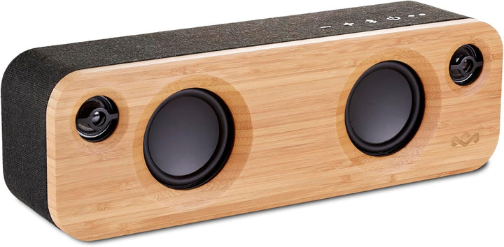 House of Marley Get Together Mini - Difuzor Bluetooth portabil, subwoofer de 2,5'' și tweeter de 1'', baterie cu autonomie de 10 ore, aux-in, încărcare USB, difuzor pentru Iphone, Ipad, Samsung Etc - Negru