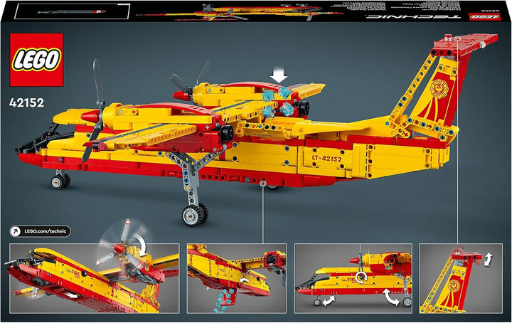 LEGO 42152 Technic Firefighting Plane Fireplane Jucărie ca idee de cadou pentru copii de la 10 ani, jucărie de construcție și decorare pentru grădiniță
