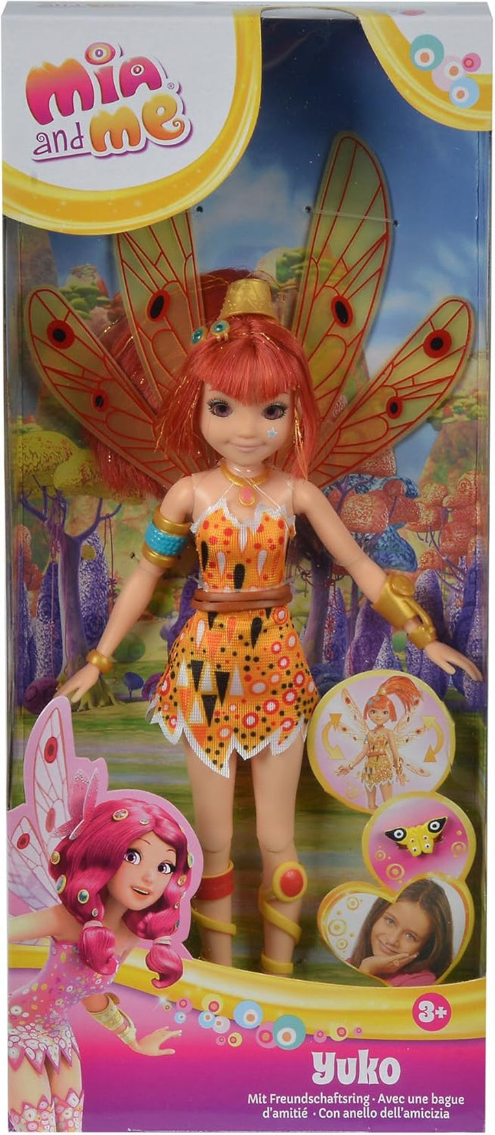 Simba 109480091 - Mia an Me Dressing Doll Mo, Elf cu aripi și picioare mobile, accesorii 6X și inel de prietenie, 24.5Cm, de la 3 ani [Exclusiv pe Amazon]