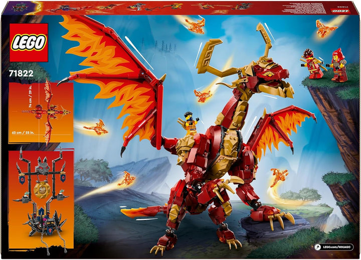 LEGO NINJAGO Dragonul de primăvară al mișcării, jucărie de aventură pentru copii, set de joacă Ninja cu 6 minifigurine, cadou de ziua de naștere pentru băieți și fete începând cu vârsta de 12 ani, set de joacă Fantasy 71822