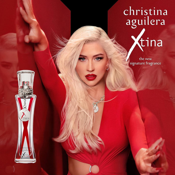 Christina Aguilera Xtina Eau De Parfum Spray pentru femei, parfum floral cu note de petale de trandafir, 30ml