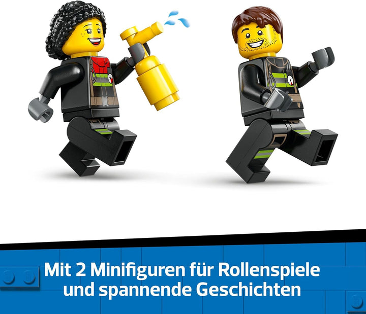 Camion cu scară de incendiu LEGO City - Camion de pompieri jucărie cu 2 minifigurine de pompieri pentru băieți și fete de la 4 ani - jucărie educativă - cadou pentru preșcolari 60463