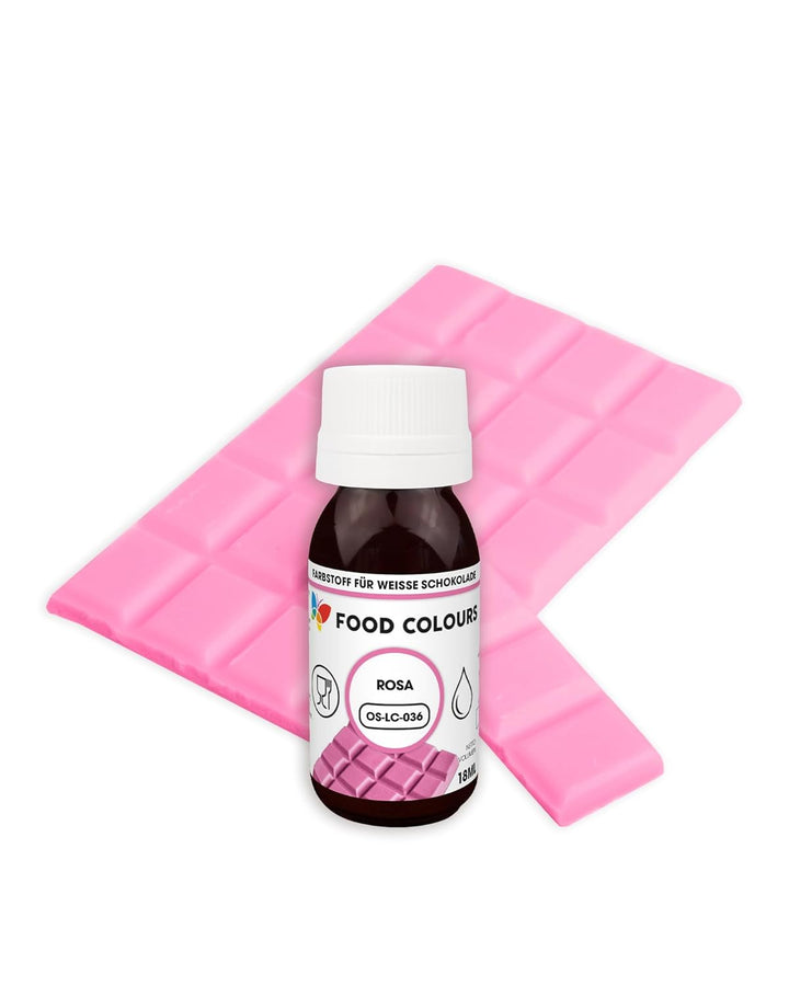 OS-LC PINK 18 Ml Lebensmittelfarbe Für Weiße Schokolade, Pralinen, Cremes, Fettmassen, Gebäck, Kuchen- Und Tortenverzierungen