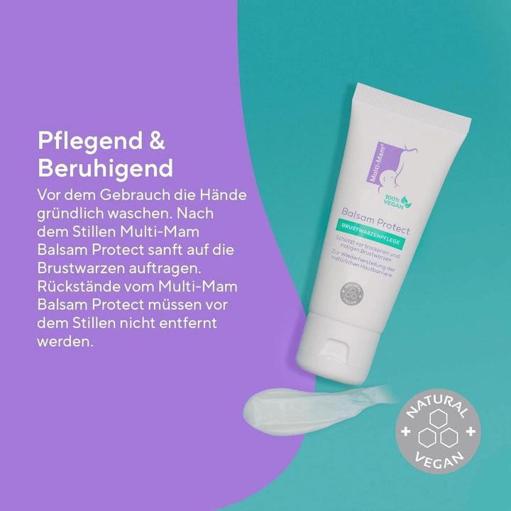 Multi-Mam Balsam Protect Beruhigt Und Schützt Trockene Und Rissige Brustwarzen Während Und Vor Der Stillzeit, Brustwarzencreme Stillen, 30 Ml Tube