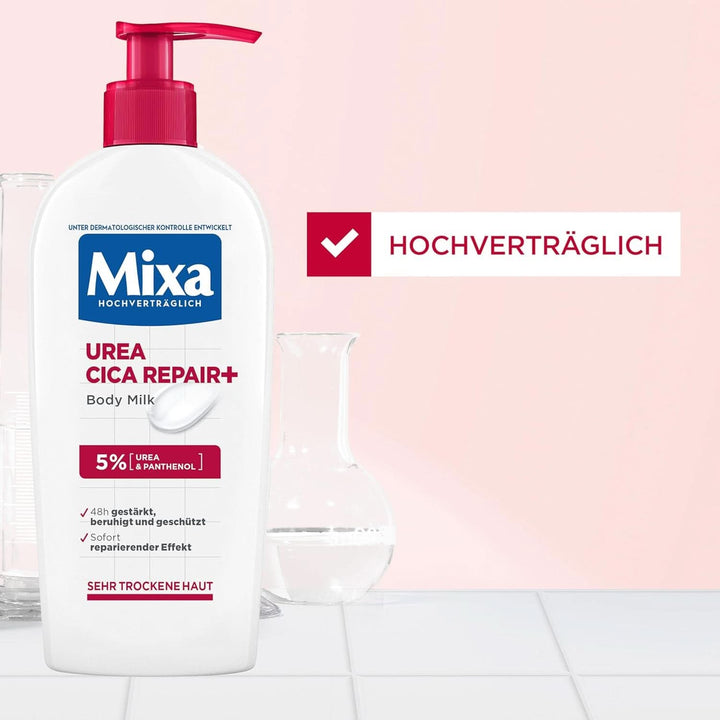 Mixa Urea Cica Body Lotion XXL, Cu uree și pantenol regenerant, Lapte de corp calmant și protector, Pentru piele uscată, 400 ml