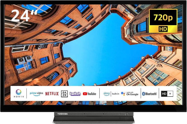 Toshiba 32LK3C64DAW 32 Zoll Fernseher/Smart TV (Full HD, HDR, Alexa Built-In, Triple-Tuner, Bluetooth) - Inkl. 6 Monate HD+ [2023]