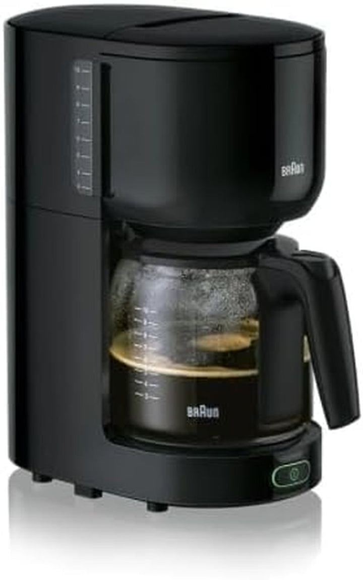 Espressor Braun Purease KF 3120 BK – Espressor cu filtru și cană de sticlă pentru 10 cești de cafea, Espressor pentru o aromă unică, Filtru de apă integrat, 1000 wați, Negru
