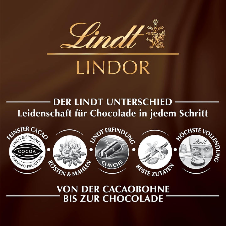 Lindt Schokolade LINDOR Vollmilch Schokoladen-Sticks | 24 X 38 G Schokoladenriegel | Mit Zartschmelzender Vollmilch-Schokoladenfüllung | Pralinen-Geschenk | Schokoladen-Geschenk | Großpackung