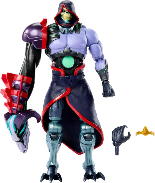 Masters of the Universe: Revolution Masterverse Skeletor Action Figure, figurină de colecție cu 30 de puncte de mișcare și braț robotic mobil, Motu Toy, HYC46
