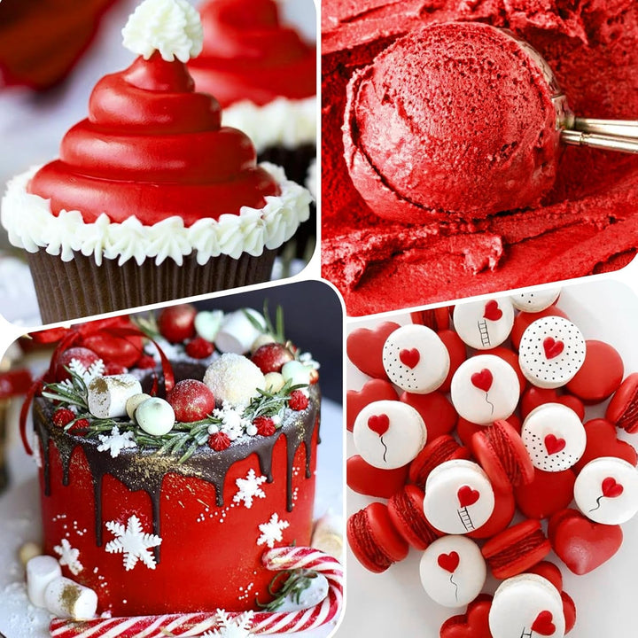 Lebensmittelfarbe Gel - Hoch Konzentriert Gel Lebensmittel Farbe Zum Kuchen, Backen, Ostereiern, Getränken - Zuckerfrei Food Coloring Für Fondant, Zuckerguss, Slime, Tortendeko (Rot, 150G)