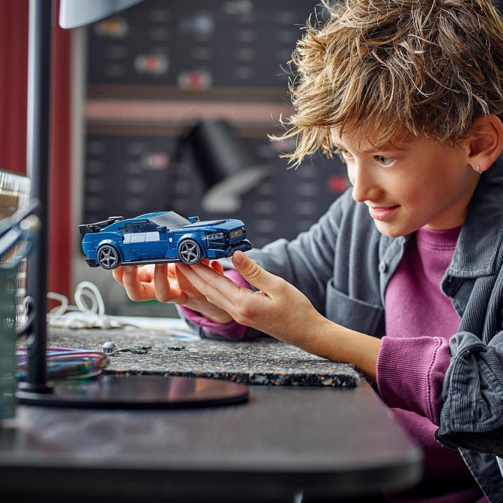 LEGO Speed Champions Ford Mustang Dark Horse Sports Car, jucărie auto cu minifigurine de construit, jucat și expus pentru copii, cadou pentru băieți, fete și fani auto de la 9 ani 76920