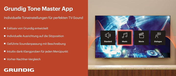 Grundig 40 VOE 64 Fernseher 40 Zoll (100 Cm) LED TV, Google TV, Full HD, Dolby Digital, Magic Fidelity, Chromecast Built-In, Bluetooth, Smart TV, Sprachsteuerung, Schwarz