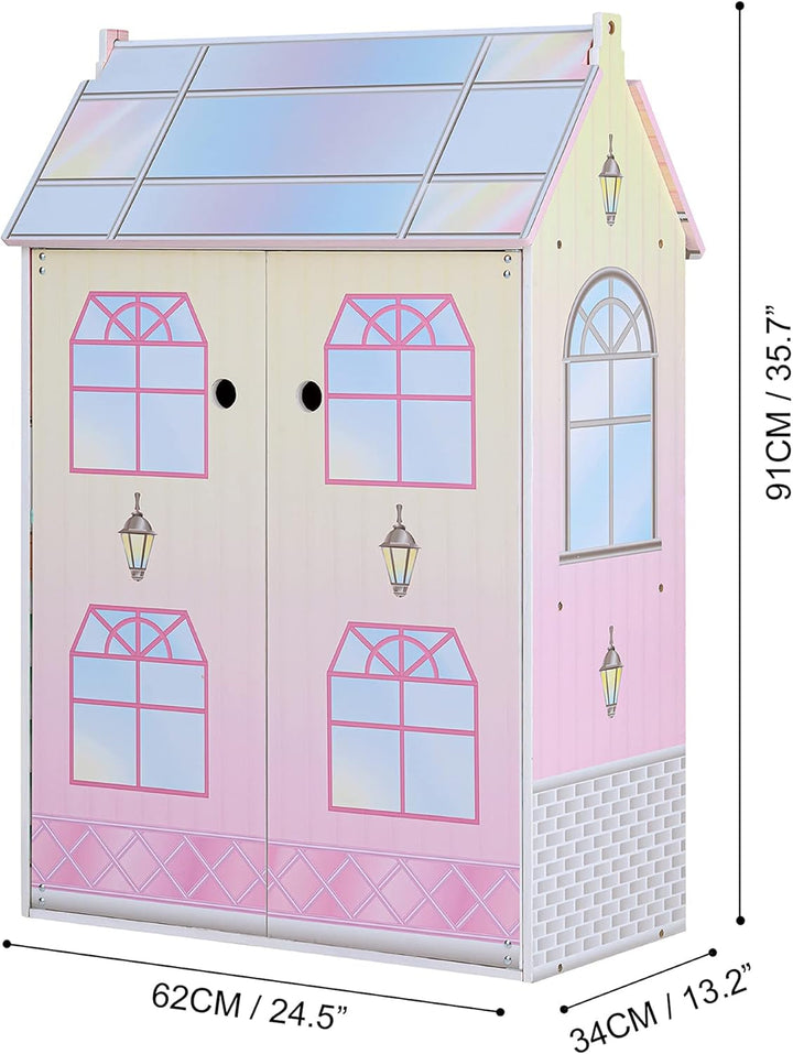 Olivias Little World Glasshouse Kids 12" Doll House & 10 Accesorii Pentru Păpuși 3.5" Multi Td-12518D