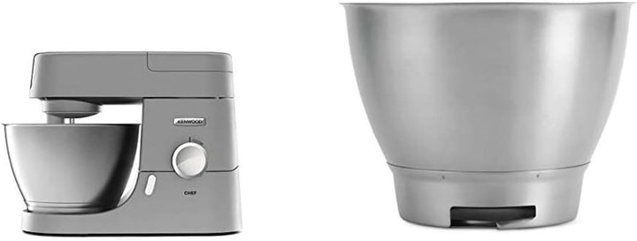 Kenwood Chef KVC3110S Küchenmaschine, 4,6 L Edelstahl Rührschüssel, Silber & Glas-Mixaufsatz KAH359GL, Zubehör Für Kenwood Chef Küchenmaschinen, Anthrazit/Silber