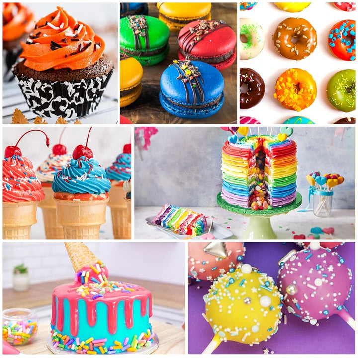 Fettlösliche Lebensmittelfarbe Für Schokolade - 26 Farben Ölbasis Lebensmittelfarben Für Fondant, Torten Dekoration, Backen - Flüssige Food Coloring Für Kakaobutter, Buttercream, Kuchen - 6Ml Je