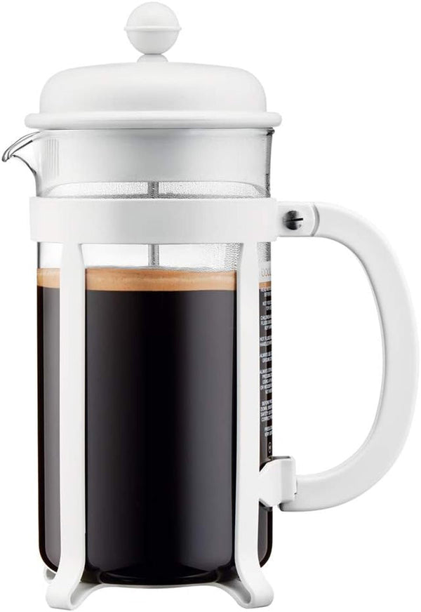 Cafetieră Bodum 1908-913 Java, 8 căni, 1 L, multistrat, albă, 10,6 x 16,3 x 24,5 cm