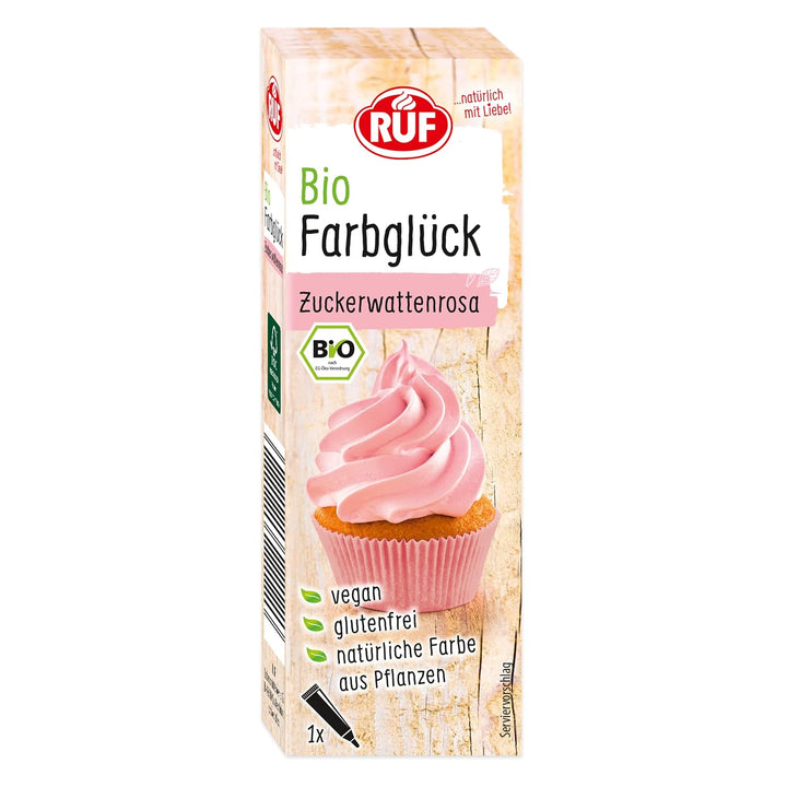 RUF Bio Lebensmittelfarbe Himmel-Blau, Mit Agavendicksaft Zum Einfärben Von Zucker-Glasuren & Für Ausgefallene Torten, Glutenfrei & Vegan, 1 X 25G