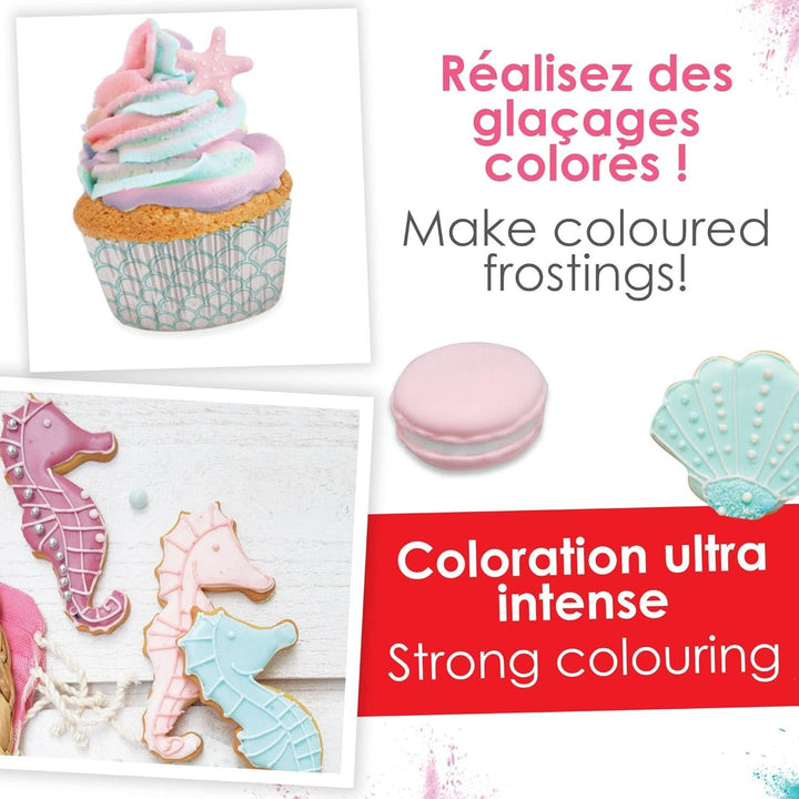 Scrapcooking, set 3 coloranți alimentari pudră 