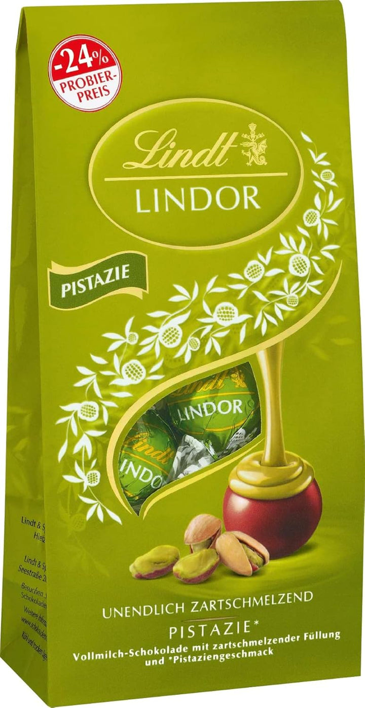 Lindt Schokolade LINDOR Kugeln Double Chocolate, Promotion | 137 G Beutel | Circa 10 Kugeln Vollmilchschokolade Mit Zartschmelzender Füllung | Pralinen-Geschenk | Schokoladen-Geschenk