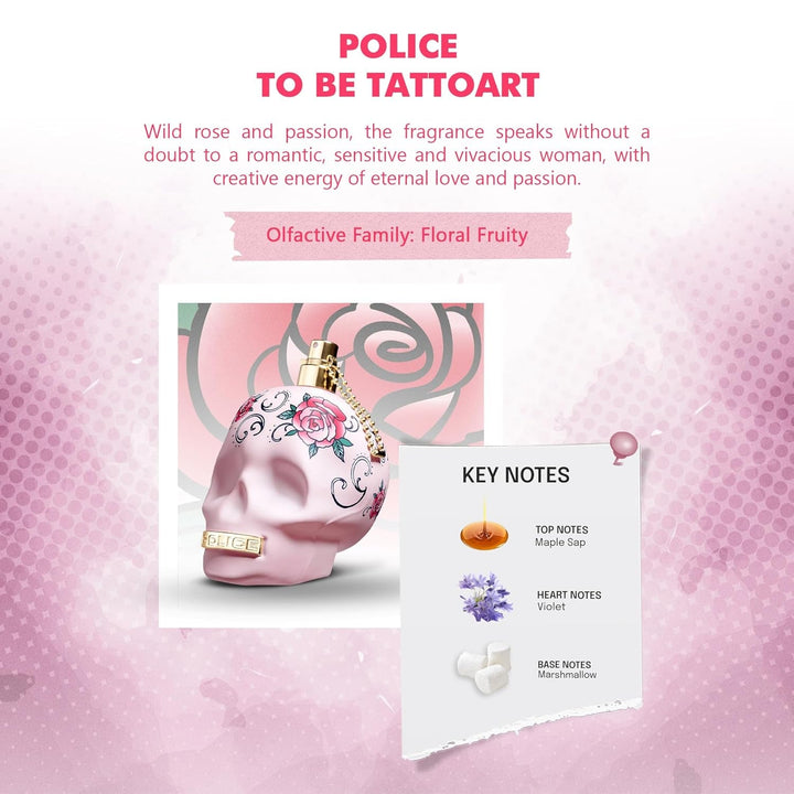 Police to Be Tattooart for Woman Edp, Linie: to Be, Apă de parfum pentru femei, Conținut: 40 ml