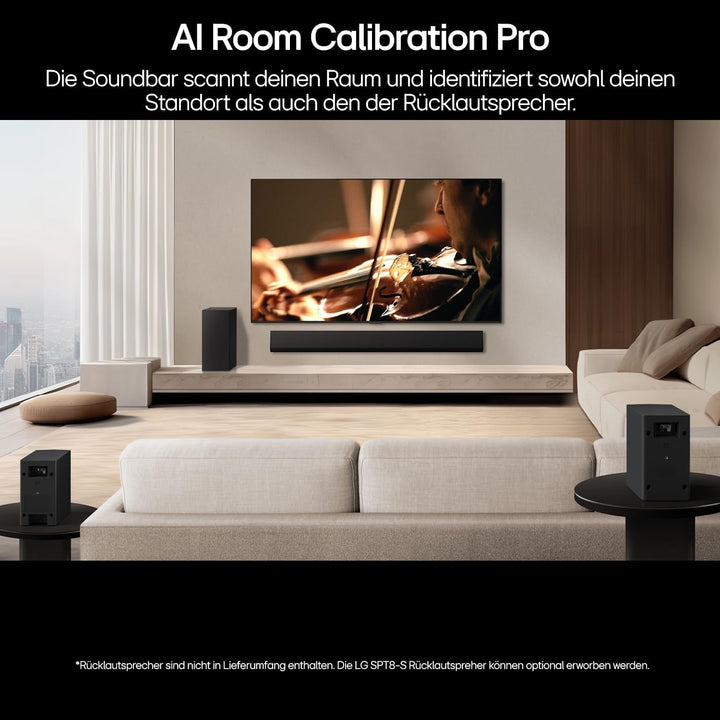 LG DSG10TY 3.1 Dolby Atmos Soundbar (420W) Mit Kabellosem Subwoofer (Wow Cast, HDMI, Bluetooth) [2024], Schwarz