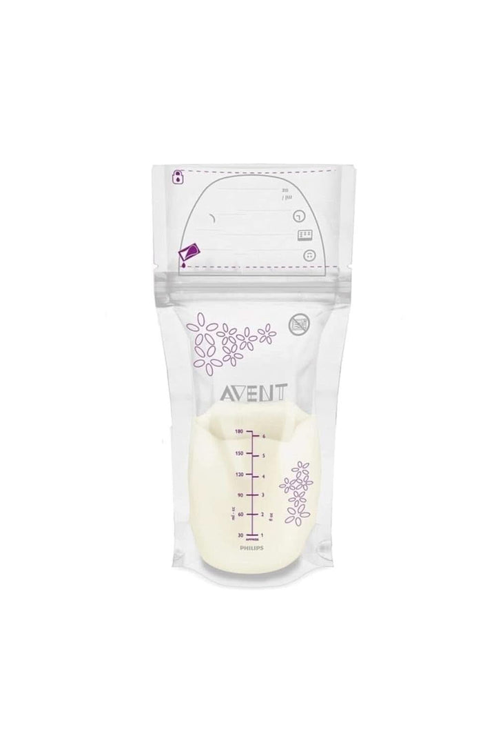 Philips Avent Muttermilchbeutel 180Ml Zum Aufbewahren & Einfrieren Von Muttermilch, SCF603/25 , Vorsterilisiert, 25 Stück