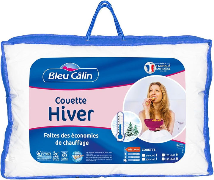 Bleu Calin Plapumă de iarnă pentru 1 persoană, foarte caldă, foarte pufoasă - Microfibre - 140X200Cm