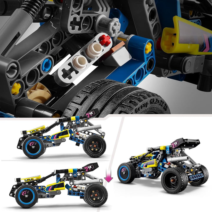 LEGO Technic Offroad Racing Buggy, jucărie auto pentru copii, kit pentru a construi o mașină de curse Buggy, cadou pentru băieți și fete de 8 ani, model mașină de raliu 42164