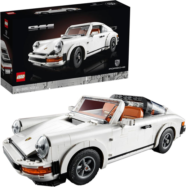 LEGO Icons Porsche 911 model de mașină pentru adulți, kit model de mașină de curse pentru a colecta 10295