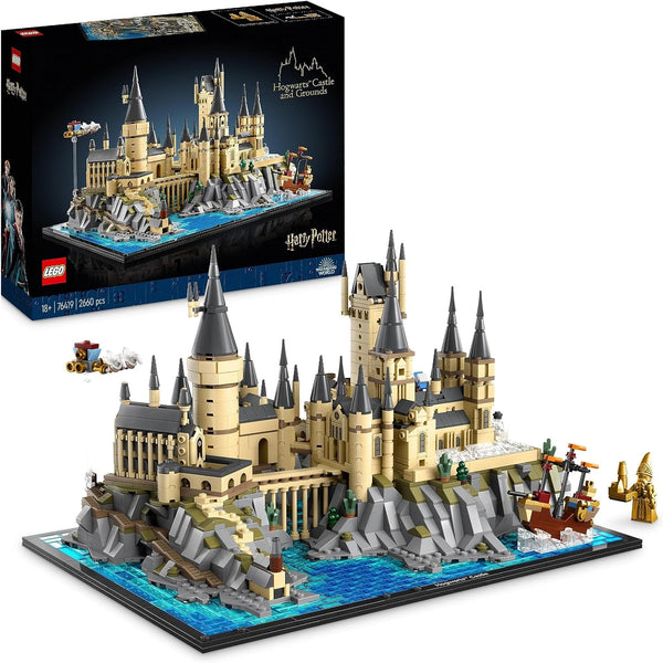 Castelul Hogwarts LEGO Harry Potter cu aripi de castel - set de colecție pentru adulți, inclusiv turnul principal și turnul astronomic, camera secretelor și minifigurina arhitectului - cadou pentru femei - 76419