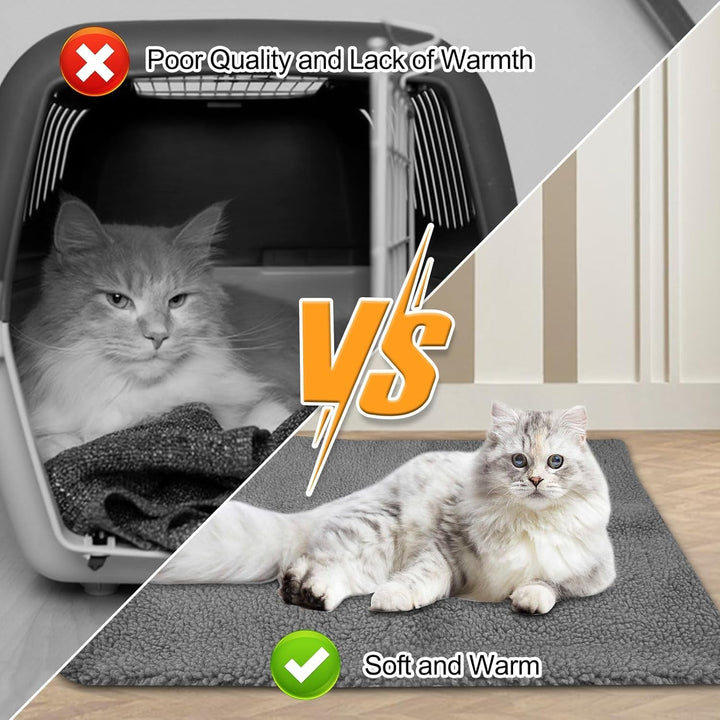 Pături gri pentru pisici, covoraș încălzitor pentru pisici, pătură pentru iepure, pătură pufoasă pentru pisică, pernă lavabilă pentru exterior, pătură pufoasă pentru câini, pătură pentru pisică, pat termic pentru pisică, bumbac perlat.