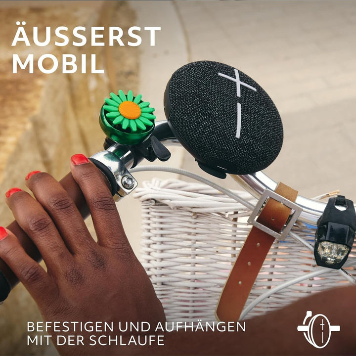 ULTIMATE EARS MINIROLL Difuzor Bluetooth ultraportabil rezistent la apă, bas puternic, IP67 rezistent la praf, rază de acțiune de 40 M - negru delicat